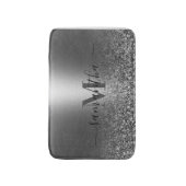 Metallsilber-Glitzer Badematte (Vorderseite Vertikal)