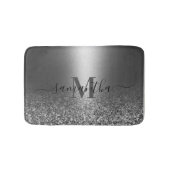 Metallsilber-Glitzer Badematte (Vorderseite)