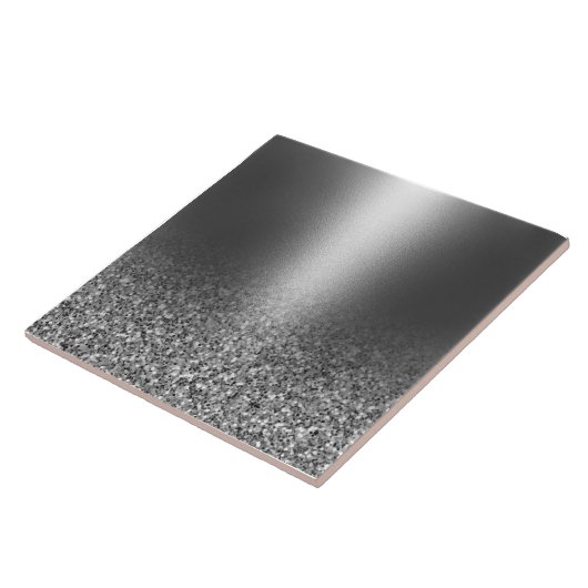 Metallsilber-Glitzer Fliese (Seite)