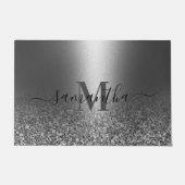 Metallsilber-Glitzer Fußmatte (Vorderseite)