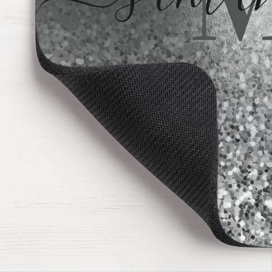 Metallsilber-Glitzer Mousepad (Ecke)