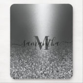 Metallsilber-Glitzer Mousepad (Vorne)