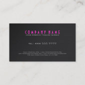 Metallsilber, grau und schwarz visitenkarte (Rückseite)