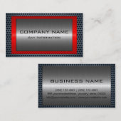 Metallsilber, graue Stahlhalle, Look #8 Visitenkarte (Vorne/Hinten)