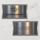 Metallsilber | Logo Visitenkarte (Vorne/Hinten)