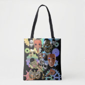 Metallsilber-Maskerbe Steampunkmasken Tasche (Vorderseite)
