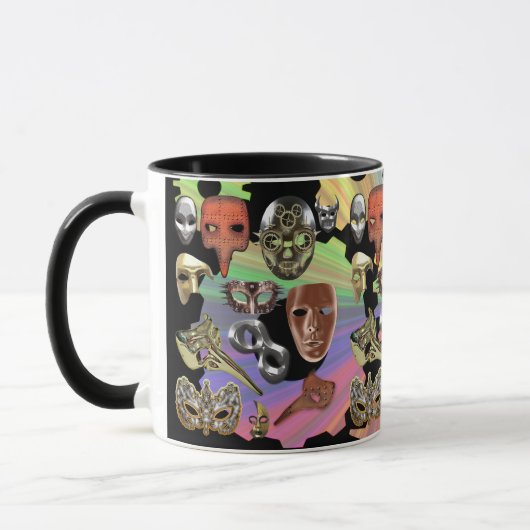 Metallsilber-Maskerbe Steampunkmasken Tasse (Links)