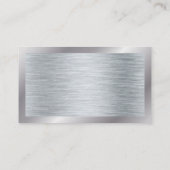 Metallsilber mit Pinselform Visitenkarte (Rückseite)