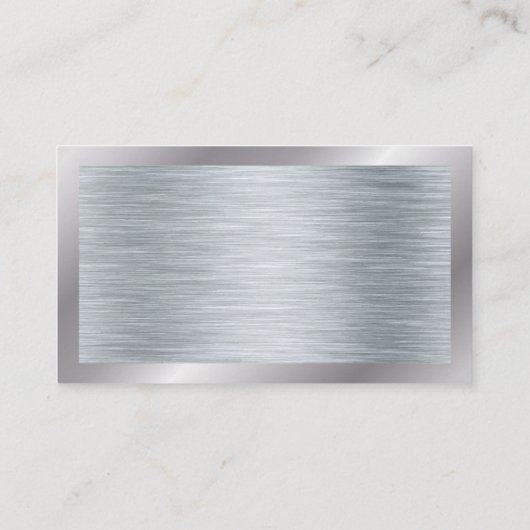 Metallsilber mit Pinselform Visitenkarte (Rückseite)