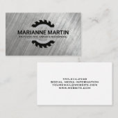 Metallsilber | Saw Blade Visitenkarte (Vorne/Hinten)