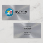 Metallsilberblätter für Bauarbeiter Visitenkarte (Vorne/Hinten)