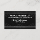 Metallstahl und visitenkarte (Rückseite)