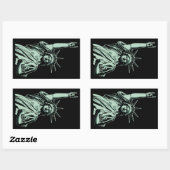 Metallstatue Rechteckiger Aufkleber (Blatt)