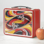 Metallsteine ohne Lunchbox mit belgischen Farben (Beispiel)