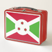 Metallsteine ohne Lunchbox mit Burundi-Flagge (Vorderseite)