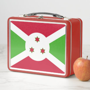 Metallsteine ohne Lunchbox mit Burundi-Flagge