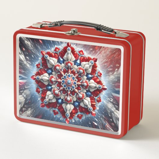 Metallsteine ohne Lunchbox mit norwegischen Farben (Vorderseite)