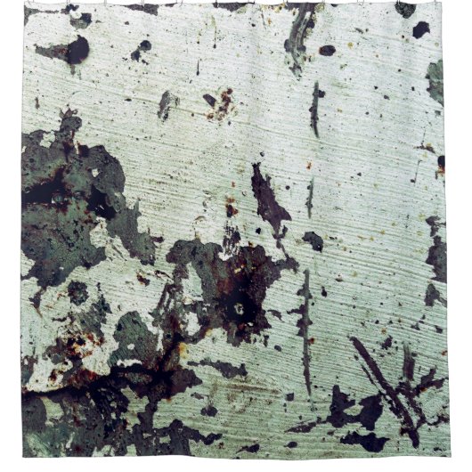 Metallstruktur mit Kratzern und Cracksabstract Duschvorhang (Vorderseite)