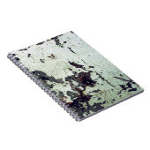 Metallstruktur mit Kratzern und Cracksabstract, ei Notizblock (Rechte Seite)