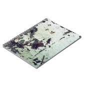 Metallstruktur mit Kratzern und Cracksabstract, ei Notizblock (Linke Seite)