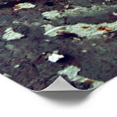 Metallstruktur mit Kratzern und Cracksabstract, ei Poster (Ecke)