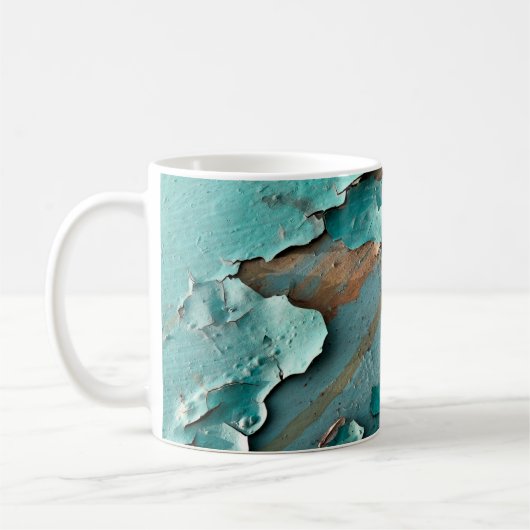 Metallstruktur mit Kratzern und Cracksabstract Kaffeetasse (Links)
