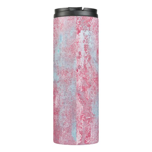 Metallstruktur mit Kratzern und Rissen abstrakt, Thermosbecher (Rückseite)