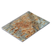 Metallstruktur mit Kratzern und Rissen. Vintag Notizblock (Linke Seite)