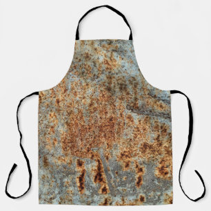 Metallstruktur mit Kratzern und Rissen. Vintag Schürze
