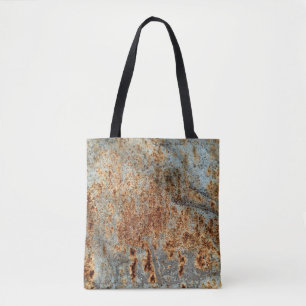 Metallstruktur mit Kratzern und Rissen. Vintag Tasche