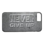 Metalltext "Nie aufgeben" Case-Mate iPhone Hülle (Rückseite (Horizontal))