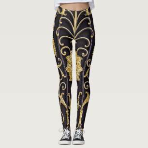 Metalltor, kompliziertes Musterdesign. Leggings