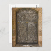 Metalltür in der Altstadt von Jerusalem Postkarte (Vorne/Hinten)