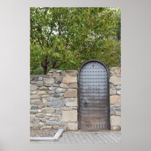 Metalltür und -wand poster