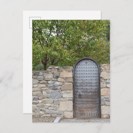 Metalltür und -wand postkarte (Vorne/Hinten)