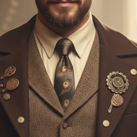 Metalluhr Steampunk Vintag Industrial Krawatte