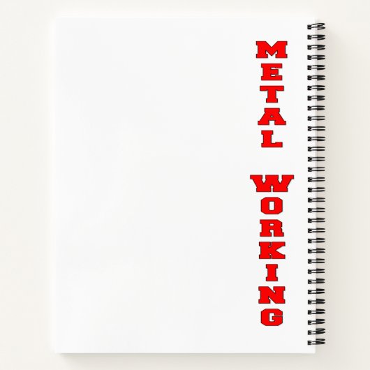 Metallverarbeitung Notizblock (Rückseite)