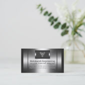 Metallverarbeitungs-Ingenieur - Imitatmetall, Visitenkarte (Stehend Vorderseite)