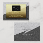 Metallverarbeitungs-Ingenieur-Monogramm - Gold auf Visitenkarte (Vorne/Hinten)