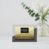 Metallverarbeitungs-Ingenieur-Monogramm - Gold auf Visitenkarte (Stehend Vorderseite)