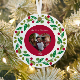 Metallverzierung - Unser erstes Weihnachtsfest - F Ornament Aus Metall