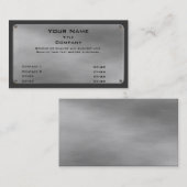 MetallVisitenkarte II - Silber Visitenkarte (Vorne/Hinten)