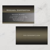 MetallVisitenkarte-kakifarbiger grüner Titel Visitenkarte (Vorne/Hinten)