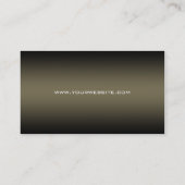 MetallVisitenkarte-kakifarbiger grüner Titel Visitenkarte (Rückseite)