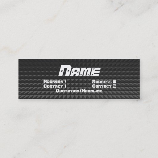 MetallVisitenkarte Mini Visitenkarte (Vorderseite)