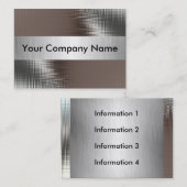 MetallVisitenkarten mit Klasse Visitenkarte (Vorne/Hinten)