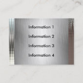 MetallVisitenkarten mit Klasse Visitenkarte (Rückseite)