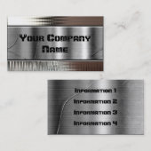 MetallVisitenkarten Visitenkarte (Vorne/Hinten)