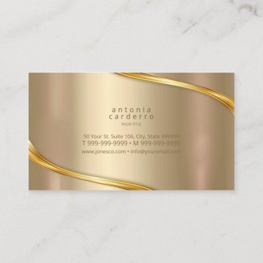 Metallwaage 2-Tone Gold ID806 Visitenkarte (Rückseite)