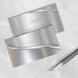 Metallwaage Zwei-Tonen-Silber-ID806 Visitenkarte